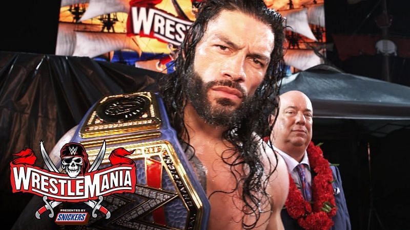 WWE Universal Champion Roman Reigns and Paul Heyman at WrestleMania 37