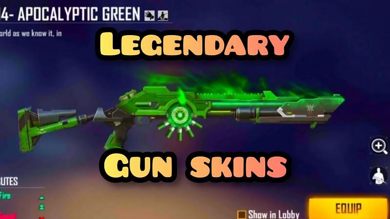 There are a wide variety of gun skins available in Free Fire