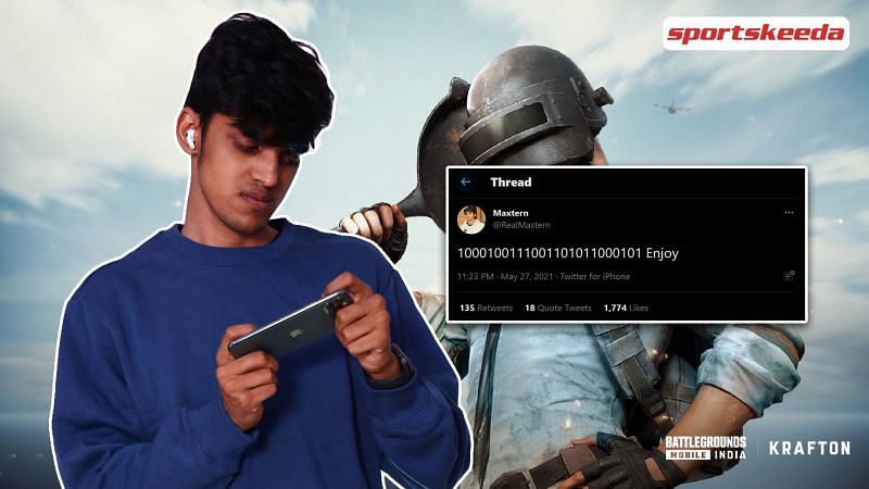 Maxtern may have revealed the release date for Battlegrounds Mobile India in a tweet (Image via Sportskeeda)