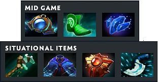 Grimstroke&#039;s ideal mid-game items (Image via Valve)