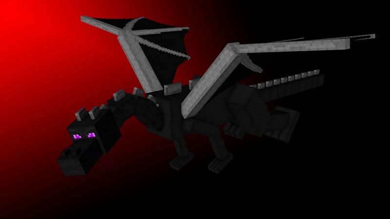 Ender dragon with dark red background (Image via turbosquid)
