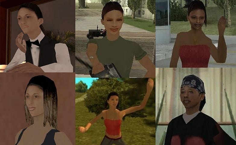 GTA San Andreas gave CJ six girlfriends to choose from (Image via Pholder)