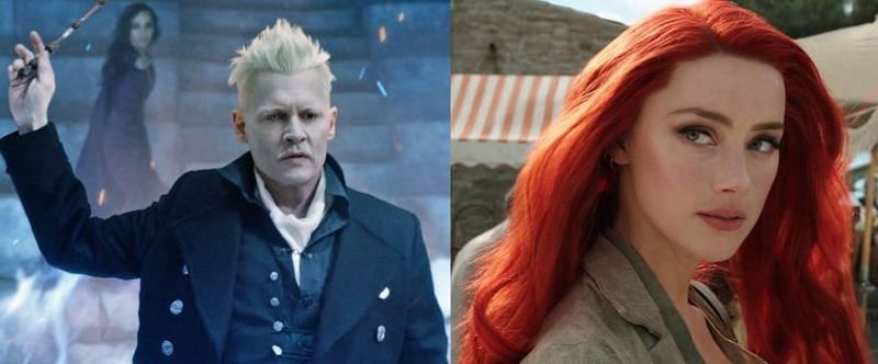 Johnny Depp as Grindelwald, and Amber Heard as Mera (Image via Warner Bros)