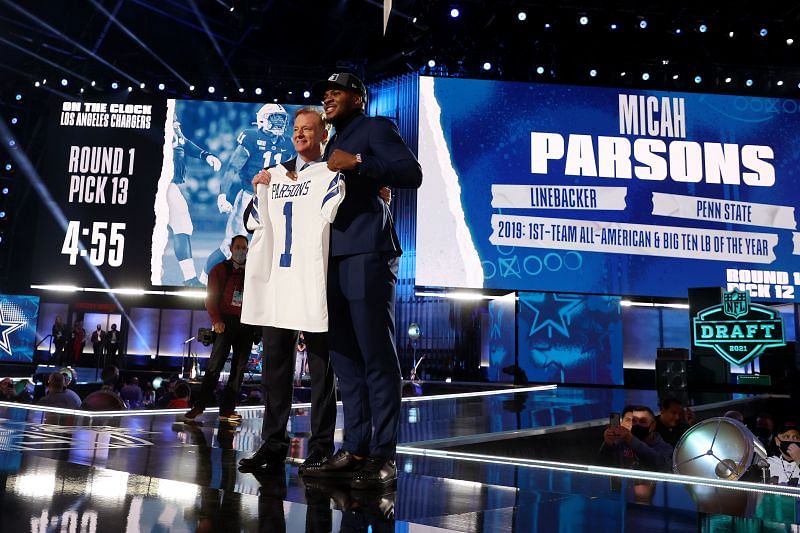 Micah Parsons being selected at the 2021 NFL Draft