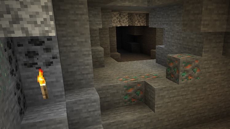 Copper ore. Image via Minecraft