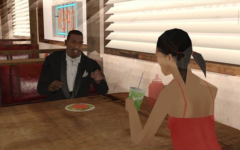 Carl Johnson can have multiple girlfriends in the course of the GTA San Andreas story (Image via Pinterest)