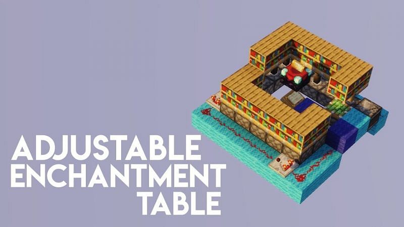 An enchanting table that can be adjusted using the lectern (Image via RexxStone on YouTube)
