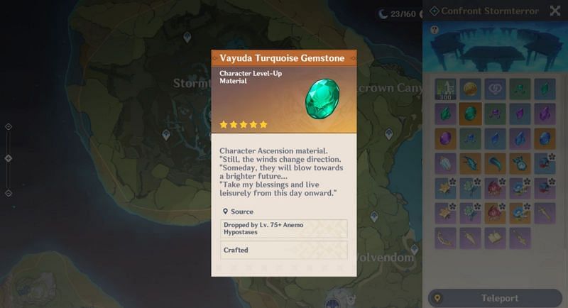 Vayuda Turquoise Gemstone (image via Genshin Impact)