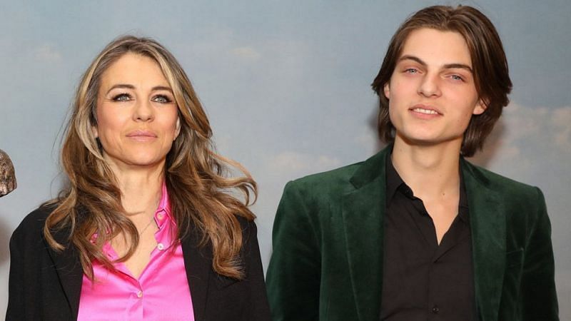 Liz Hurley with son Damian (Image via BBC and Getty Images)