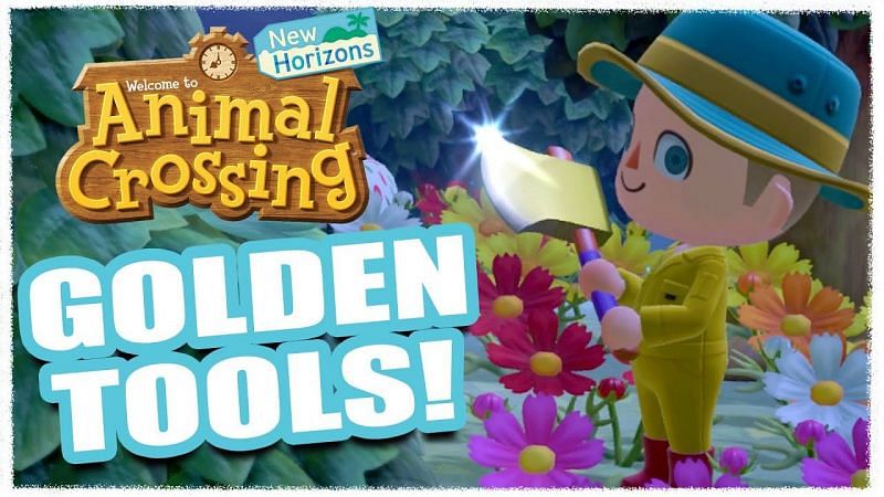 Golden tools in Animal Crossing: New Horizons (Image via Somewhat Awesome Games)