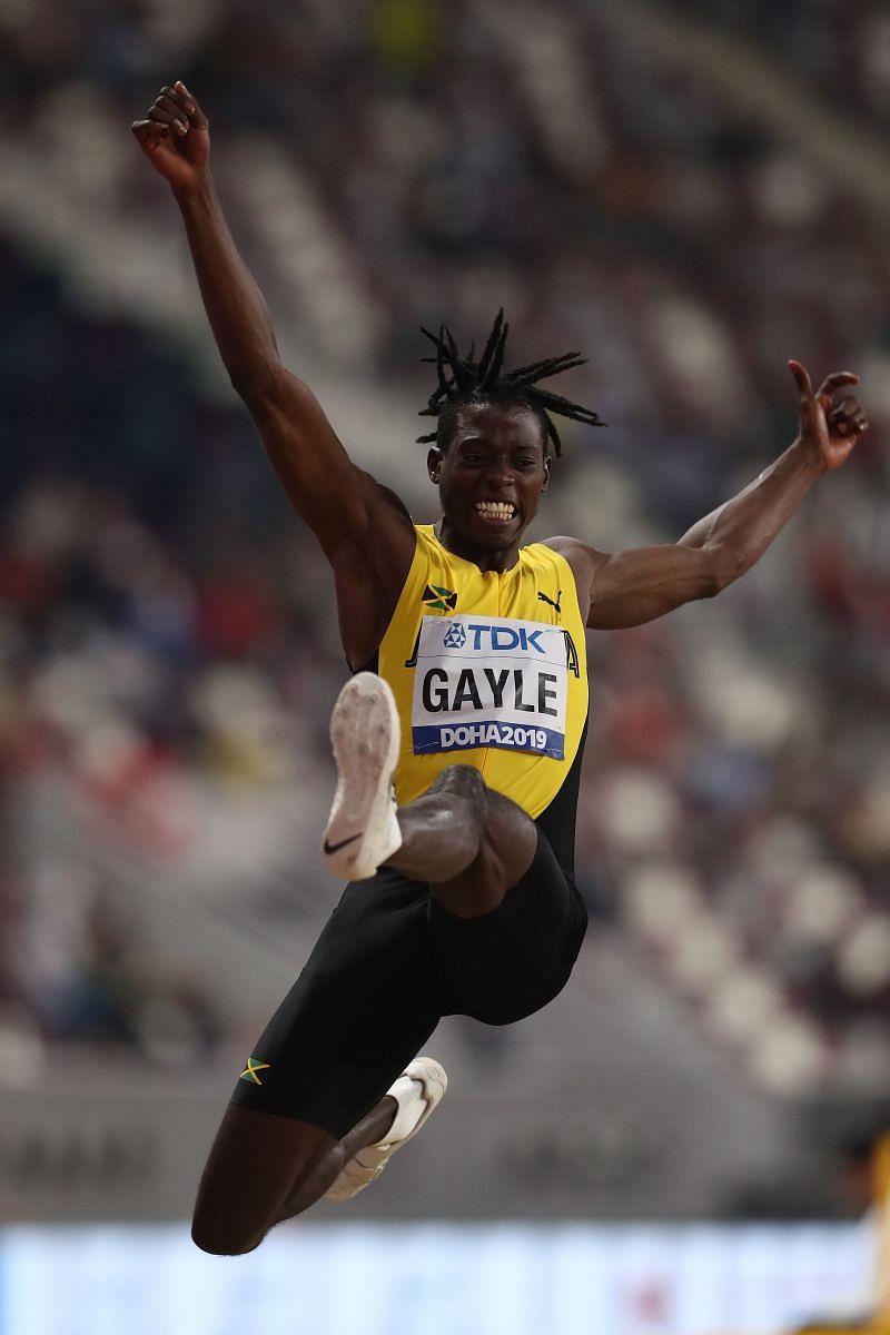 Tajay Gayle at the 2019 World Athletics Championships at Doha