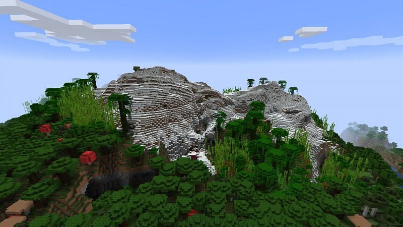 Snowy slopes mountain biome in the experimental snapshot (Image via Minecraft)