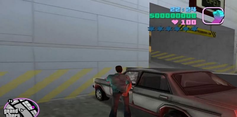For some reason, parking cars in this spot will make them instantly vanish after a second (Image via Son of a Glitch)