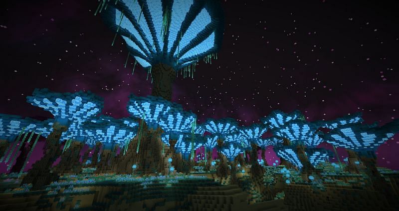 Beautiful end biomes in the Better Minecraft (Image via CurseForge)