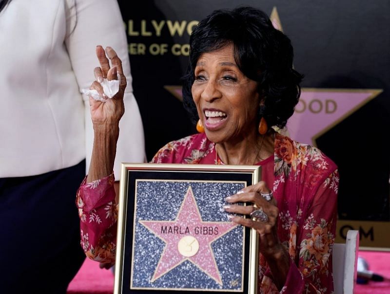Marla Gibbs, who passed out at the Hollywood Walk of Fame. (Image via Patch)