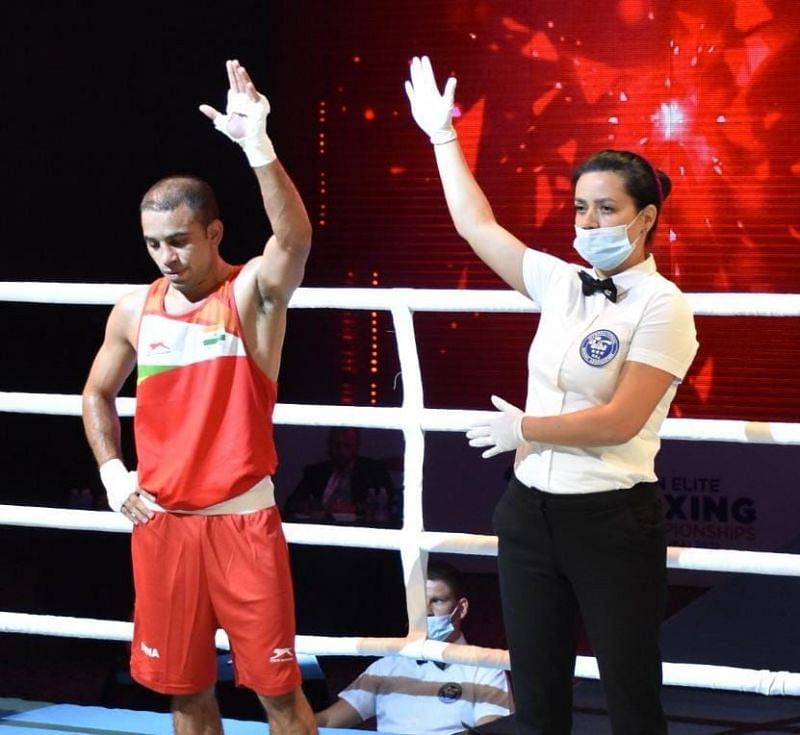 World Number 1 Amit Panghal [Image Credits: Boxing Federation of India]