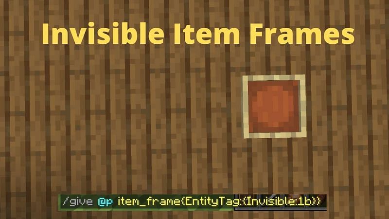 command to make item frame invisible