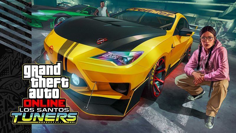 The official art for GTA Online&#039;s Los Santos Tuners update (Image via Rockstar Games)