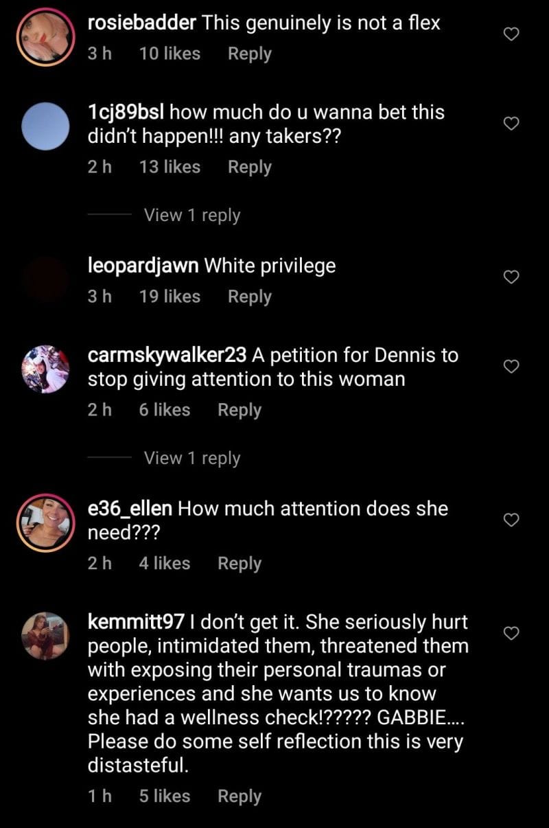 Gabbie Hanna leaves the divided after she reveals the police