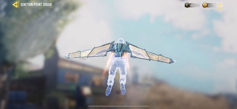 The first legendary wingsuit has unique animation and geometry (Image via Call of Duty Mobile)