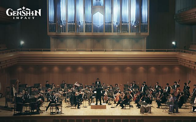 Tokyo Philharmonic Orchestra performing Realm of Tranquil Eternity (Image via miHoYo)