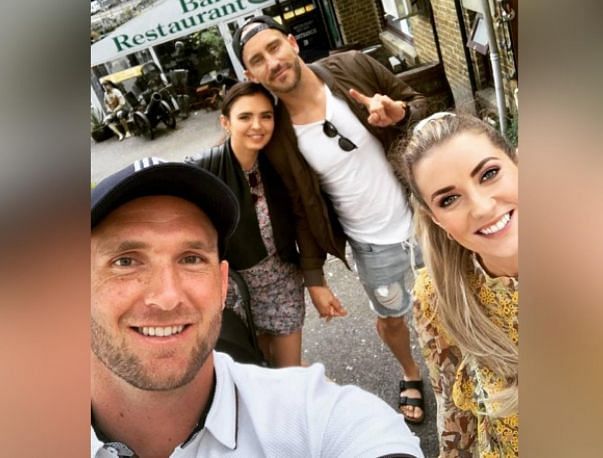 Faf du Plessis and his wife with sister and her husband
