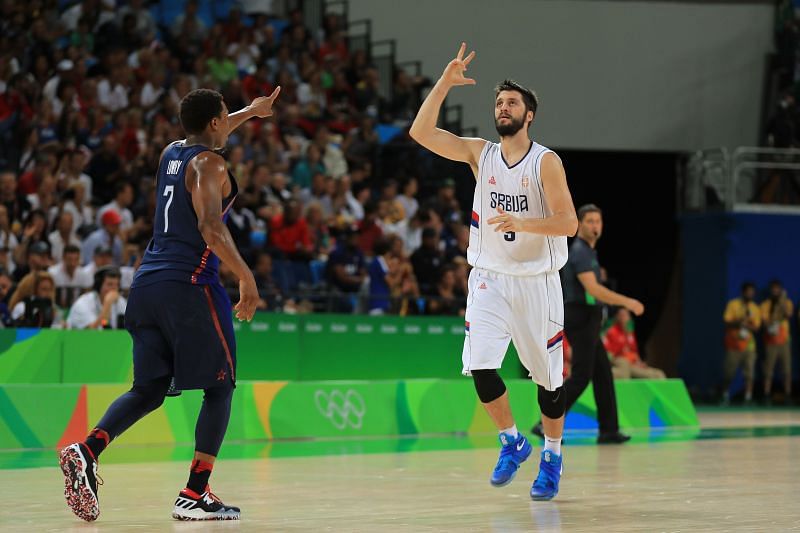 Chicago Bulls&#039; Simonovic in action during the Olympics