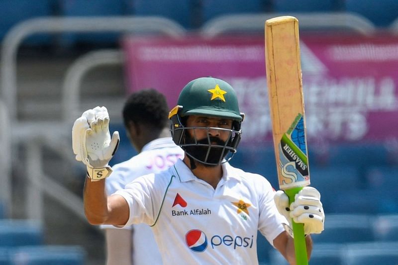 Fawad Alam celebrates his fifty. (Credits: Twitter