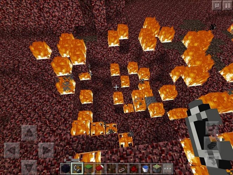 Bed explosion in the Nether. Image via Minecraft