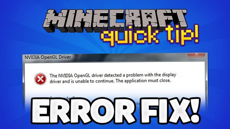 How To Fix Opengl Error In Minecraft