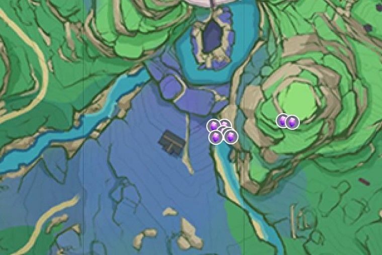 Amethyst Lump Genshin Impact Map