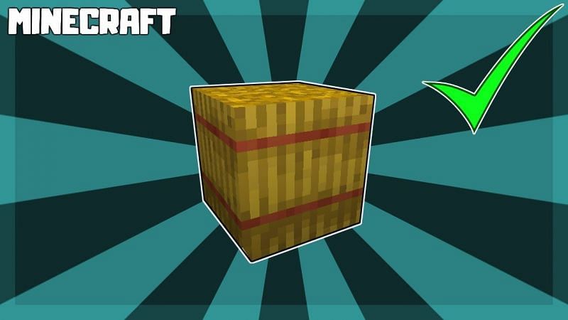 Hay bales may just seem like innocuous blocks, but they have some uses past being food for livestock (Image via Mojang).