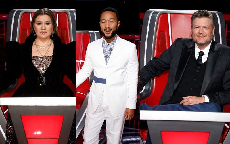 The Voice coaches (L to R): Kelly Clarkson, John Legend, Blake Shelton (Image via NBC&#039;s The Voice/Instagram)