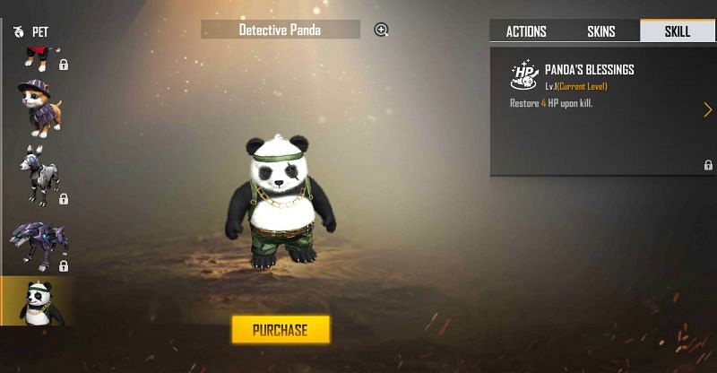 Players widely use Detective Panda due to its skill (Image via Free Fire)
