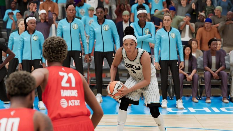Candace Parker has become the first female athlete on the cover of NBA 2K22 (Image via Sportskeeda)