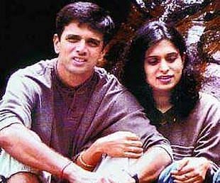 Rahul Dravid with his wife Vijeta