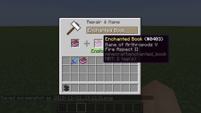 Bane of Arthropods is one of many enchantments that can be found in enchanted books (Image via Mojang)