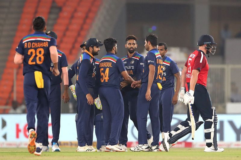 India cricket team during the limited-overs series against England earlier in the year. Pic: Getty Images