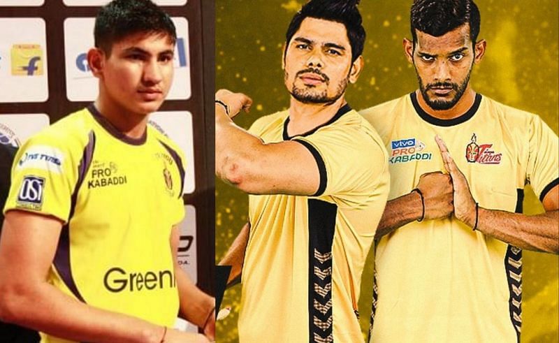Sandeep Kandola (left), Rohit Kumar (center) and Siddharth Desai (right) have joined the Telugu Titans for PKL 8..
