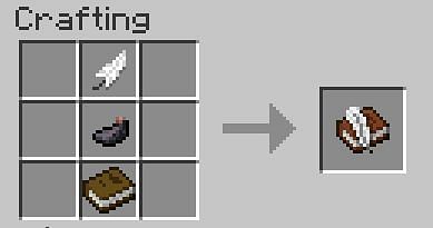 1 ink sac is needed in the crafting recipe for a book and quill (Image via Minecraft)