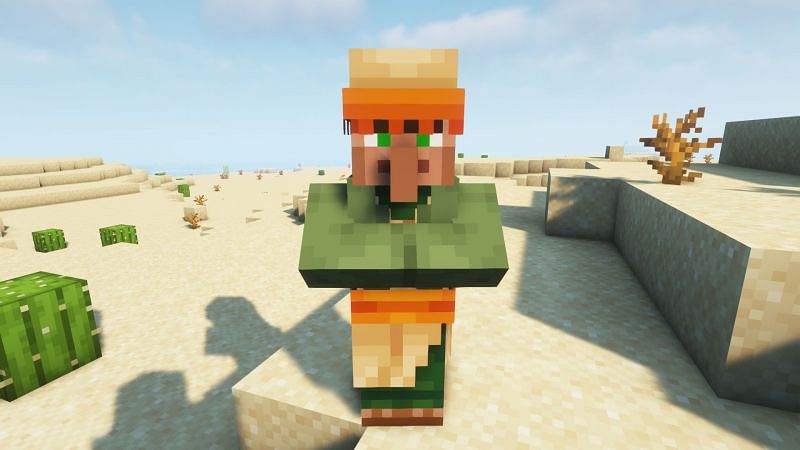 A desert nitwit villager (Image via Minecraft)