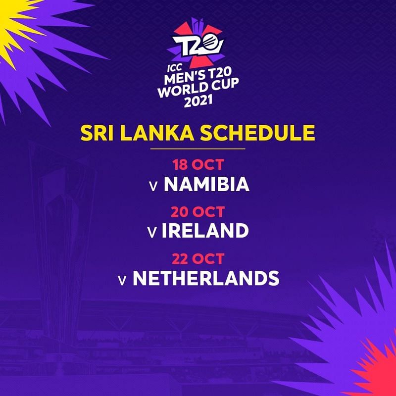 Sri Lanka T20 World Cup 2022 Schedule, Match Time & Venue