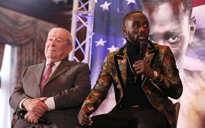 Bob Arum (left); Terence &#039;Bud&#039; Crawford (right)