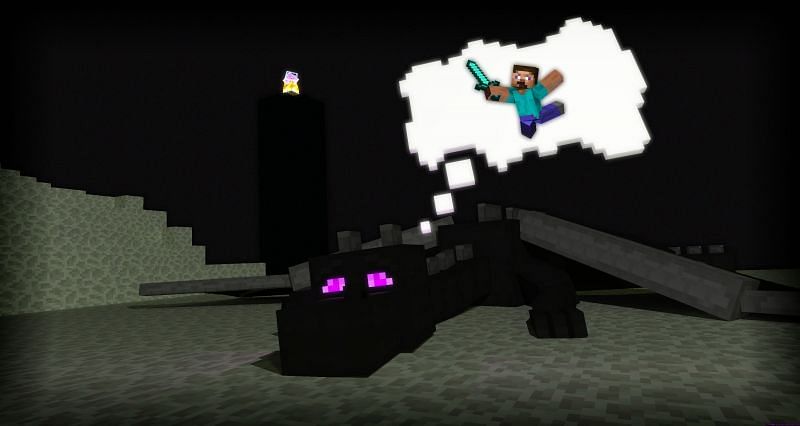 minecraft ender dragon head