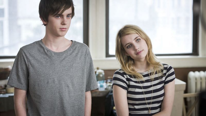 Freddie Highmore and Emma Roberts in a still from &#039;The Art of Getting By&#039; (Image via IMDb)