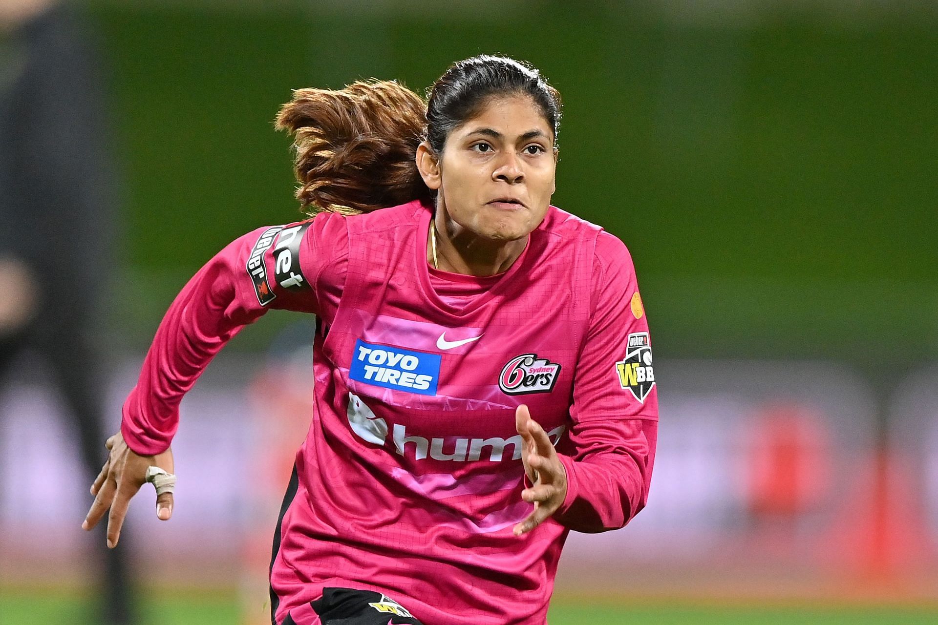 Radha Yadav in action during a Women&#039;s Big Bash League match. Pic: Getty Images
