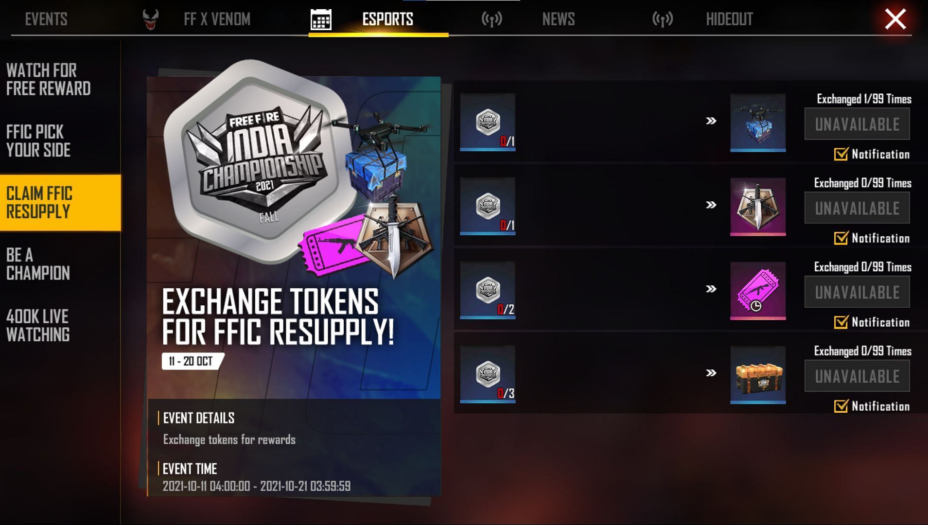 Free Fire Indian Server Rewards For Today (December 10): Get Free