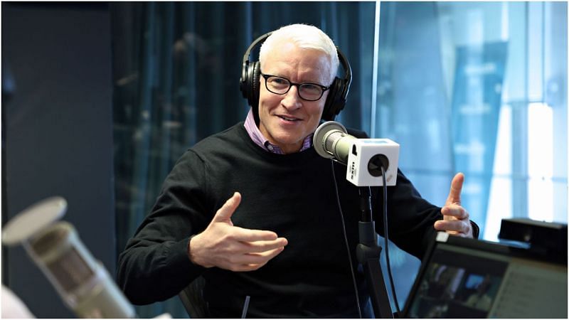 Anderson Cooper visits &#039;Andy Cohen Live&#039; on SiriusXM&#039;s Radio Andy, live from the SiriusXM Studios on September 22, 2021, in New York City (Image via Getty Images)