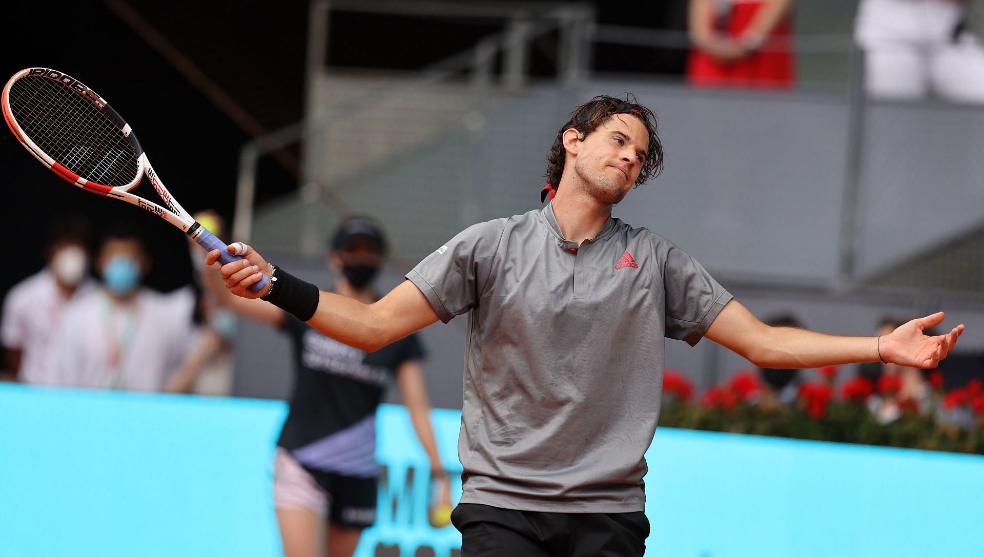 Dominic Thiem at the Mutua Madrid Open in May 2021