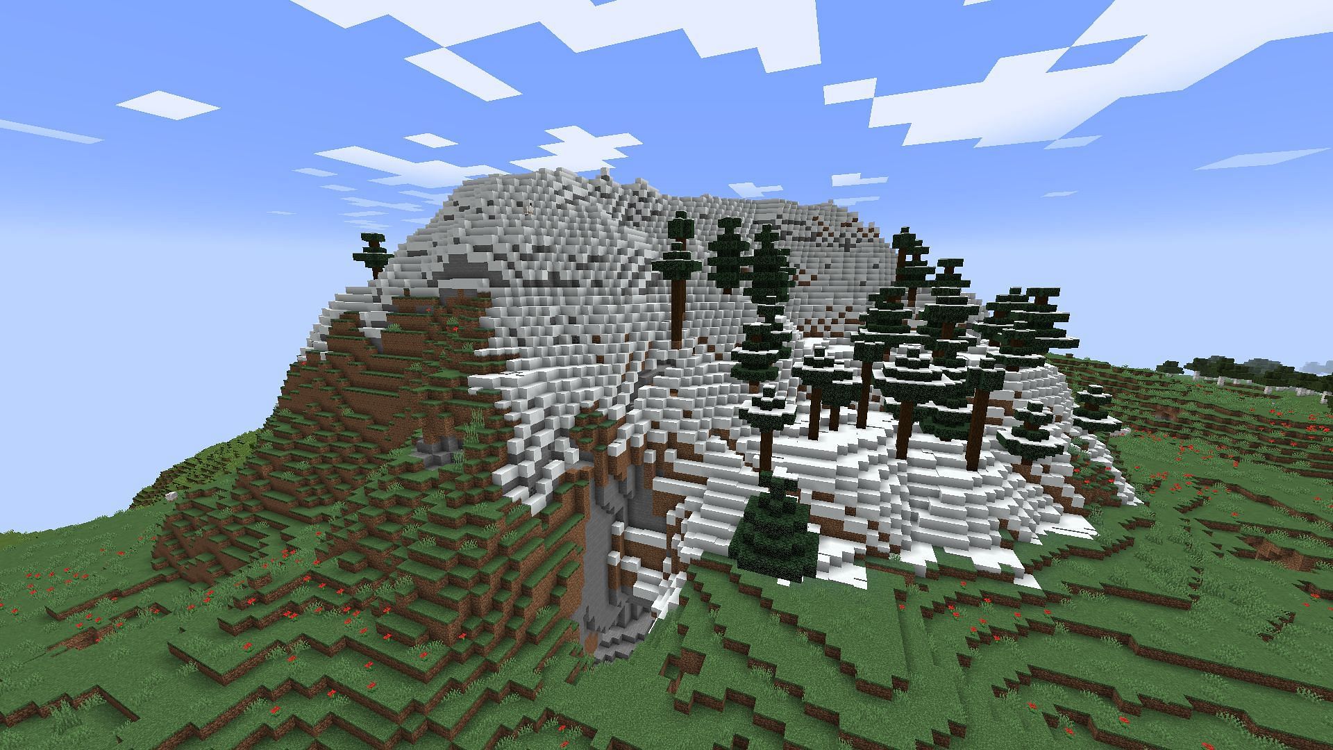 New mountain biome (Image via Minecraft)